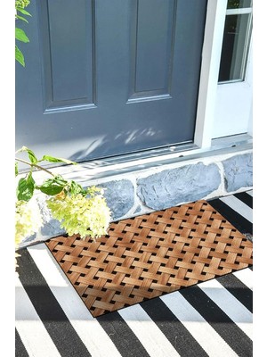 Happy Trend Hasır Baskılı Kapı Önü Paspası Dekoratif Kapı Paspası Dış Mekân Paspas Ev Içi Paspası 45X70CM