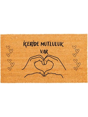 Happy Trend Paspas Kapı Önü, Paspas, Kapı Paspası, Kapı Önü Paspası, Kapı Girişi (60 * 40 Cm)