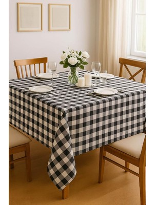 Happy Trend Home Kareli Masa Örtüsü Sofra Bezi 160X220 cm Rustik