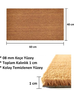 Happy Trend Coco Paspas Dekoratif Dış Kapı Önü Paspas