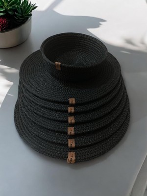 Happy Trend Servis, 7 Parça Set, Siyah Sepetli Tasarımlı Lüx Supla Seti