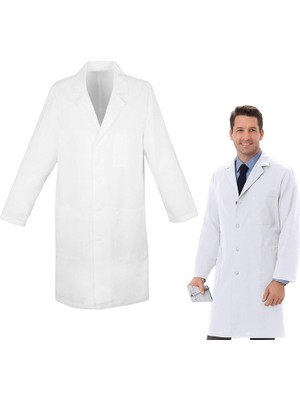 Happy Trend Önlüğü, Erkek, Kadın, Tıp Doktor Önlüğü, Laboratuvar Önlüğü, Beyaz, Pamuk Doktor Önlüğü, Düğmeli ve 3 Cepli, Kimya, Okul, Üniseks, Laboratuvar, Üniversite, Iş Için