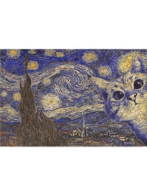 Happy Trend Tasarımlı Dekoratif Kapı Önü Paspas, Dış Mekan/ev Içi/banyo/mutfak/yatak Odası/giriş Paspasları (Sonsuz Gece Cat, 40X60)