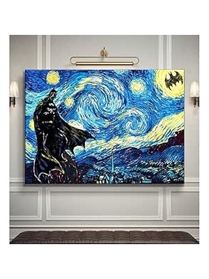 Happy Trend Van Gogh - Yıldızlı Gece Batman Tablo -60 x 80 cm