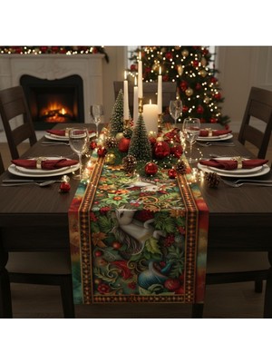 Happy Trend Dijital Baskılı Runner Örtüsü Christmas 40X140 cm