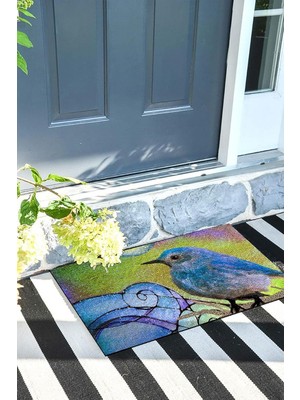 Happy Trend Limon Kapı Önü Paspası Dekoratif Kapı Paspası Dış Mekân Paspas Ev Içi Paspası 45X70CM