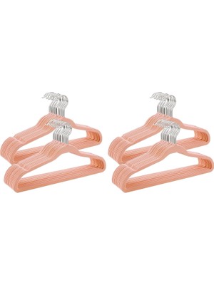 30'lu Set, Askı, Ceket Askısı, 41,5 cm Genişliğinde, Elbise Askısı, Ince, 360° Dönebilen Kanca, Mont, Gömlek ve Takım Elbise Için, Pembe, CRF26PK (2 Paketi)
