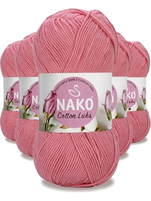 Northcity 5 Adet Cotton Lüks Yelek Tunik Kazak Bluz Hırka Ipi Yünü Gül Pembe 97551
