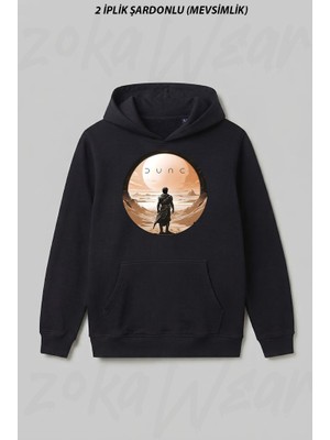 Zoka Wear Dune A World Of Sand Spice And Destiny Ön Baskılı Kapüşonlu Sweatshirt