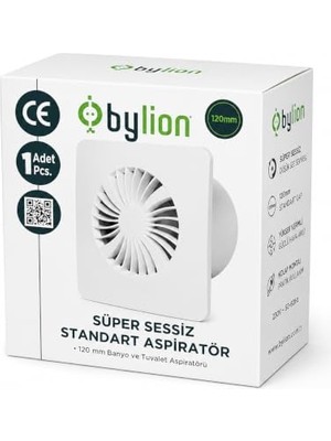 Toptan Budur Süper Sessiz Banyo Aspiratörü, 40 Db, 15 W Düşük Enerji Tüketimi, 90 M3/h Hava Debili, 230 V,