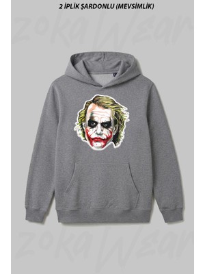 Zoka Wear Batman Joker Ön Baskılı Kapüşonlu Sweatshirt
