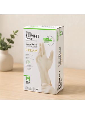 Timion Slimfit Pudrasız Muayene Eldiven M Krem 100'LÜ
