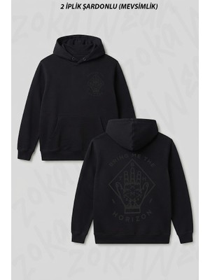 Zoka Wear Bring Me The Horizon Baskili Ön Arka Baskılı Kapüşonlu Sweatshirt