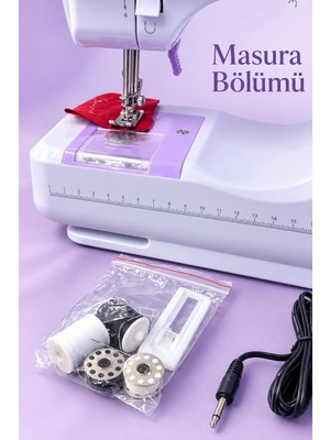 Astraltech Evde Dikiş ve Onarım Için Pedallı Mini Dikiş Makinesi