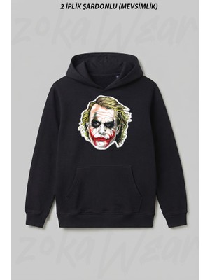 Zoka Wear Batman Joker Ön Baskılı Kapüşonlu Sweatshirt