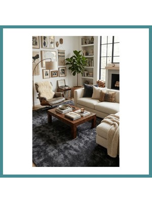 Bezos Youdayhomecollection Poly Peluş Halı Model Oturma Odası Halısı · Ebat: 120X120 Mac