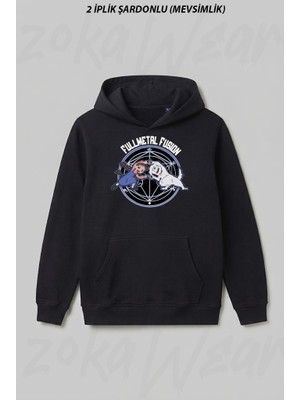 Zoka Wear Fullmetal Alchemist Fusion Nina Dog Dance Memes Ön Baskılı Kapüşonlu Sweatshirt