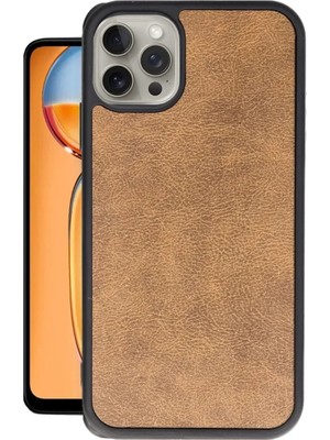 İlkyaz Fashion If Iphone 14 Pro Max Kılıf Aras Deri Kapak - Taba
