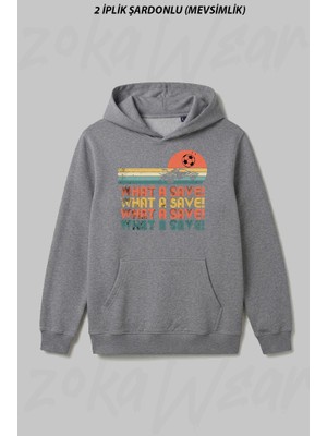 Zoka Wear What A Save Oyun Rocket League Ön Baskılı Kapüşonlu Sweatshirt