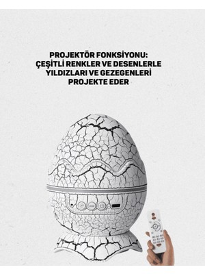 İlkyaz Fashion If Uzaktan Kumandalı, USB Girişli, Döner Projektör Lamba Yeni Nesil