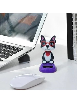 İlkyaz Fashion If Güneş Enerjili Solar Sallanan Gözlüklü Köpek Figürü