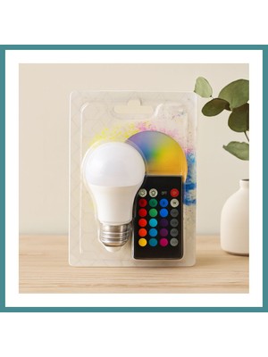 Bezos LED Ampul E27 9W Rgb Kumandalı 800 Lm 6500K Mac