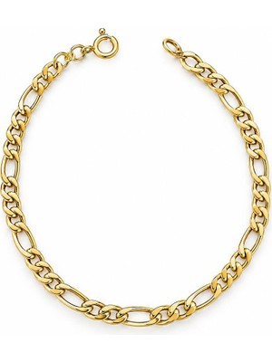Sembol Gold 14 Ayar Figaro Altın Bileklik 4 mm 18 cm