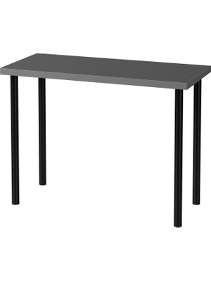 IKEA Koyu Gri-Siyah Çalışma Masası 100X45X74 cm