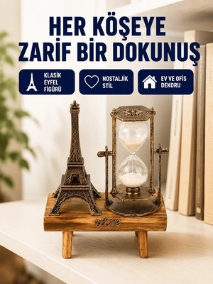 Bmk Dekoratif Kum Saati – Ahşap Malzeme, Hediyelik Masa Aksesuarı