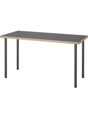 IKEA Gri-Koyu Gri Çalışma Masası 140X60X73 cm