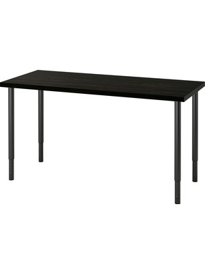 IKEA Venge-Siyah Çalışma Masası 140X60X63-93 cm