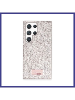 Bezos Onegif Samsung Galaxy S23 Ultra Uyumlu Bright Simli Kapak - Gold Mrl