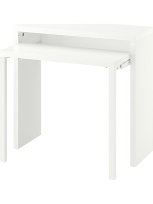 IKEA Beyaz Çalışma Masası 90X71X75-87 cm