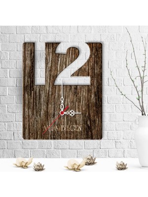 BK Gift Kişiye Özel Farklı Tasarım Ahşap Duvar Saati - 27