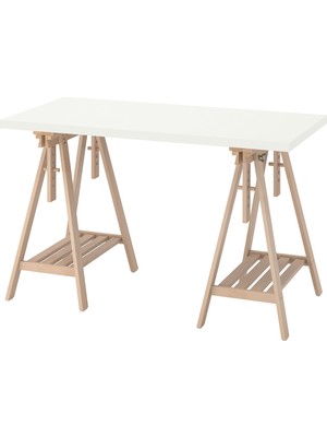 IKEA Beyaz-Huş Çalışma Masası 120X60X73-96 cm