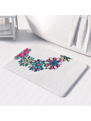 Xml Bayiciniz Tr Banyo Paspası, Kaymaz Taban, Banyo Halısı, Makinede Yıkanabilir (50X60CM)