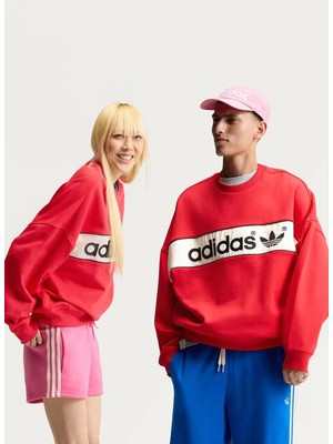 Adidas Sweatshirt, L, Kırmızı