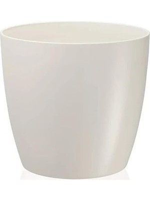 Mythriva Drenaj Aparatı ile Birlikte Beyaz Saksı, 23 Cm, 7,4 Litre