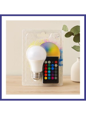 Bezos LED Ampul E27 9W Rgb Kumandalı 800 Lm 6500K Mrl