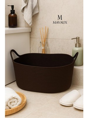 Tr Hasır Jüt Dekoratif Sepet 20X30X50 Cm, Oyuncak, Çamaşır, Banyo, Mutfak ve Düzenleyici Sakla