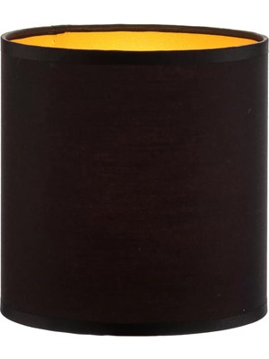 Tr Levaillant Siyah Abajur Şapka & Başlık - Içi Gold Kaplama, 15 cm Çap, 18 cm Yükseklik - Ö
