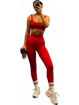 Tr Kadın Toparlayıcı Dikişsiz Push Up Spor Tayt Yüksek Bel - 1950