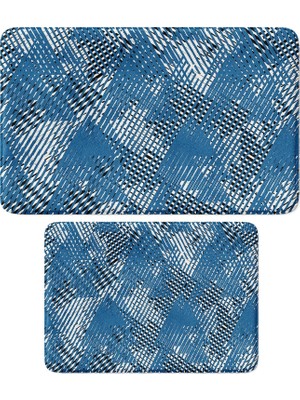 Xml Bayiciniz Tr Sevimli Tasarımlı Mikrofiber 2'li Takım Banyo Paspası, Kaymaz Taban, Makinede Yıkanabilir (4