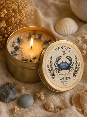 Tr Yengeç Burcu Vanilya Kokulu Soya Wax Mum – 75 G