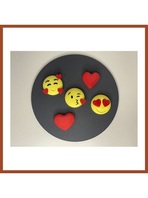 Bezos 3D Baskı 5li Emoji Magnet Seti - Eğlenceli Buzdolabı ve Pano Süsü Pro