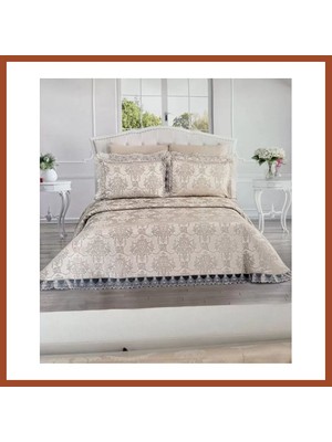 Bezos Şönil 3 Parça Yatak Örtüsü Seti Çift Kişilik 255X265 cm Lüx Yatak Örtüsü Çeyizlik Yatak Odası Takımı Pro