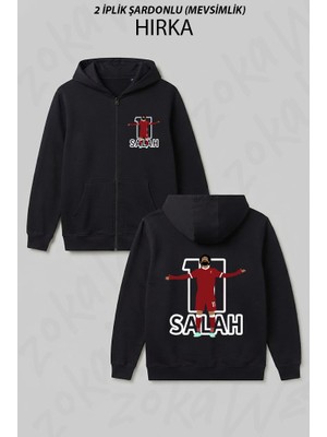 Zoka Wear 11 V2 Soccer Futbol Mohamed Muhammed Salah Baskılı Fermuarlı Kapşonlu Hırka
