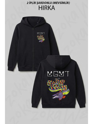 Zoka Wear Mgmt - Electric Feel Baskılı Fermuarlı Kapşonlu Hırka