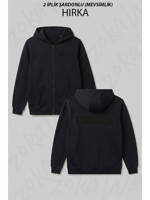 Zoka Wear Bos Yapma Baskılı Fermuarlı Kapşonlu Hırka