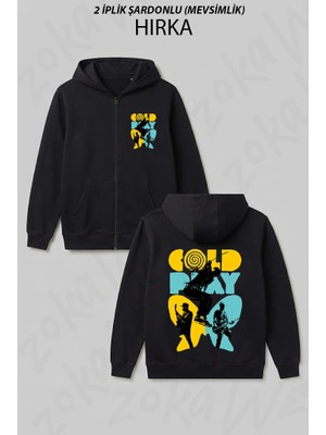 Zoka Wear Coldplay Paradise Rock Metal Baskılı Fermuarlı Kapşonlu Hırka